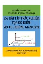 352 câu trắc nghiệm tọa độ, điểm, vecto không gian Oxyz