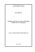 Tìm hiểu một số giải thuật tìm kiếm chuỗi con và ứng dụng 