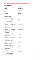 đề cương ôn tập tiếng anh lớp 3 học kỳ 2