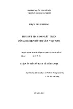 Thu hút fdi cho phát triển công nghiệp hỗ trợ của việt nam