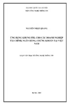 ứng dụng khung itil cho các doanh nghiệp tài chính, ngân hàng, chứng khoán tại việt nam 