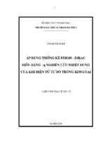 áp dụng thống kê fermi   dirac biến dạng  q nghiên cứu nhiệt dung của khí điện tử tự do trong kim loại