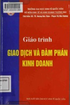 GIÁO TRÌNH GIAO DỊCH VÀ ĐÀM PHÁN KINH DOANH