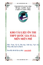 KHO TÀI LIỆU ÔN THI THPT QUỐC GIA FULL MÔN