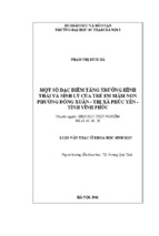 Một số đặc điểm tăng trưởng hình thái và sinh lý của trẻ em mầm non phường đồng xuân   thị xã phúc yên   tỉnh vĩnh phúc