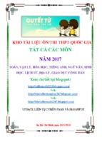 [ TẢI FREE] KHO TÀI LIỆU ÔN THI THPT QUỐC GIA TẤT CẢ CÁC MÔN NĂM 2017