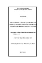 Rèn luyện năng lực sáng tạo cho học sinh thông qua việc xây dựng và sử dụng bài tập chương động học chất điểm vật lí 10 thpt