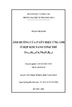 ảnh hưởng của p lên hiệu ứng gmi của hợp kim nano tinh thể fe73.5si16.5cu1nb3(pxb6 x)