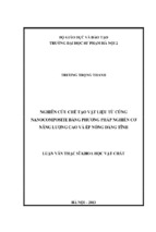 Nghiên cứu chế tạo vật liệu từ cứng nanocompsite bằng phương pháp nghiền cơ năng lượng cao và ép nóng đẳng tĩnh