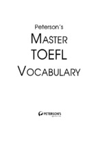 Petersons master toefl vocabulary
