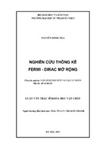 Nghiên cứu thống kê fermi   dirac mở rộng