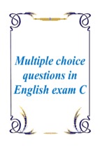 Multiple choice questions in english exam c.