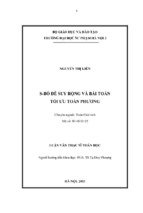 S   bổ đề suy rộng và bài toán tối ưu toàn phương