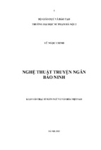 Nghệ thuật truyện ngắn bảo ninh