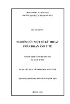 Nghiên cứu một số kỹ thuật phân đoạn ảnh y tế