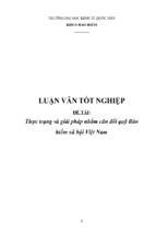 Thực trạng và giải pháp nhằm cân đối quỹ bảo hiểm xã hội việt nam