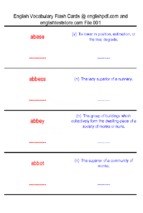 Toefl ibt vocabulary flash cards