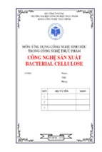 Tiểu luận môn ứng dụng công nghệ sinh học trong công nghệ thực phẩm công nghệ sản xuất bacterial cellulose