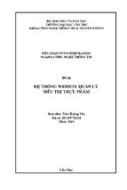 Tiểu luận Hệ thống WebSide quản lý siêu thị thực phẩm