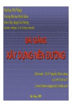 Bài giảng Xây dựng nền đường