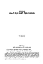 Bài giảng Giáo dục học đại cương