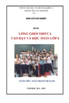 Lồng ghép thơ ca vào dạy và học toán lớp 4