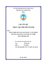 Luận văn kế toán hoàn thiện kế toán bán hàng và xác định kết quả bán hàng tại công ty tnhh máy tính hà nội