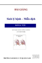 Bài giảng sinh lý bệnh miễn dịch khoa nội