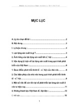 Vài trò của lực lượng sản xuất đối với đời sống xã hội và vận dụng quá trình phát triển ở việt nam