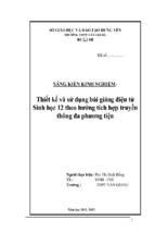 Skkn thiết kế và sử dụng bài giảng điện tử sinh học 12 theo hướng tích hợp truyền thông đa phương tiện