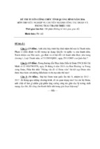 Bộ đề thi viết và trắc nghiệm nghiệp vụ chuyên ngành công tác đoàn và phong trào thanh thiếu nhi năm 2016