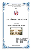 Khóa luận phúc trình thực tập sư phạm tại trường trung cấp nghề thủ đức