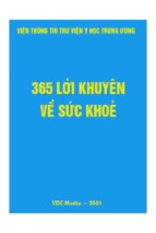 365 Lời khuyên về sức khỏe  