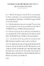 Ngân hàng câu hỏi viêt thi công chức lĩnh vực chuyên ngành công nghiệp