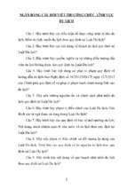Ngân hàng câu hỏi viêt thi công chức  lĩnh vực du lịch