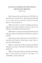 Ngân hàng câu hỏi thi công chức lĩnh vực chuyên ngành thanh tra (phần thi viết)