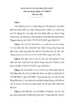 Ngân hàng câu hỏi thi công chức lĩnh vực chuyên ngành văn phòng (phần thi viết)