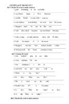 Bộ đề sắp xếp lại từ thành câu ioe lớp 5