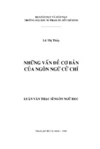 Những vấn đề cơ bản của ngôn ngữ cử chỉ