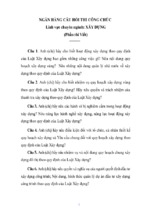 Ngân hàng câu hỏi thi công chức lĩnh vực chuyên ngành xây dựng (phần thi viết)