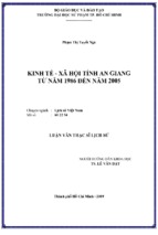 Kinh tế   xã hội tỉnh an giang từ năm 1986 đến năm 2005