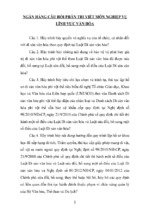 Ngân hàng câu hỏi phần thi viết môn nghiệp vụ lĩnh vực văn hóa