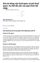 Xóa bỏ hàng rào thuế quan và phi thuế quan