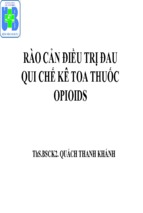 Rào cản điều trị đau qui chế kê toa thuốc opioids