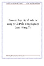 Thực tập kế toán tại công ty cổ phần công nghiệp lạnh - Hưng Trí