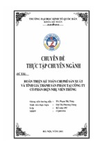 Luận văn kế toán hoàn thiện kế toán chi phí sản xuất và tính giá thành sản phẩm tại công ty cổ phần điện nhẹ viễn thông