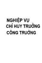 NGHIỆP VỤ CHỈ HUY TRƯỞNG CÔNG TRƯỜNG