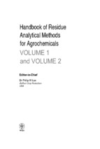 Handbook of residue analytical methods for agrochemicals volume 1,2   philip w lee