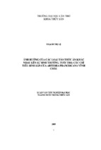 Ảnh hưởng của các loại tảo thức ăn khác nhau lên sự sinh trưởng, tuổi thọ, các chỉ tiêu sinh sản của artemia franciscana Vĩnh Châu