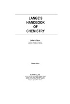Langes handbook of chemistry john a. dean